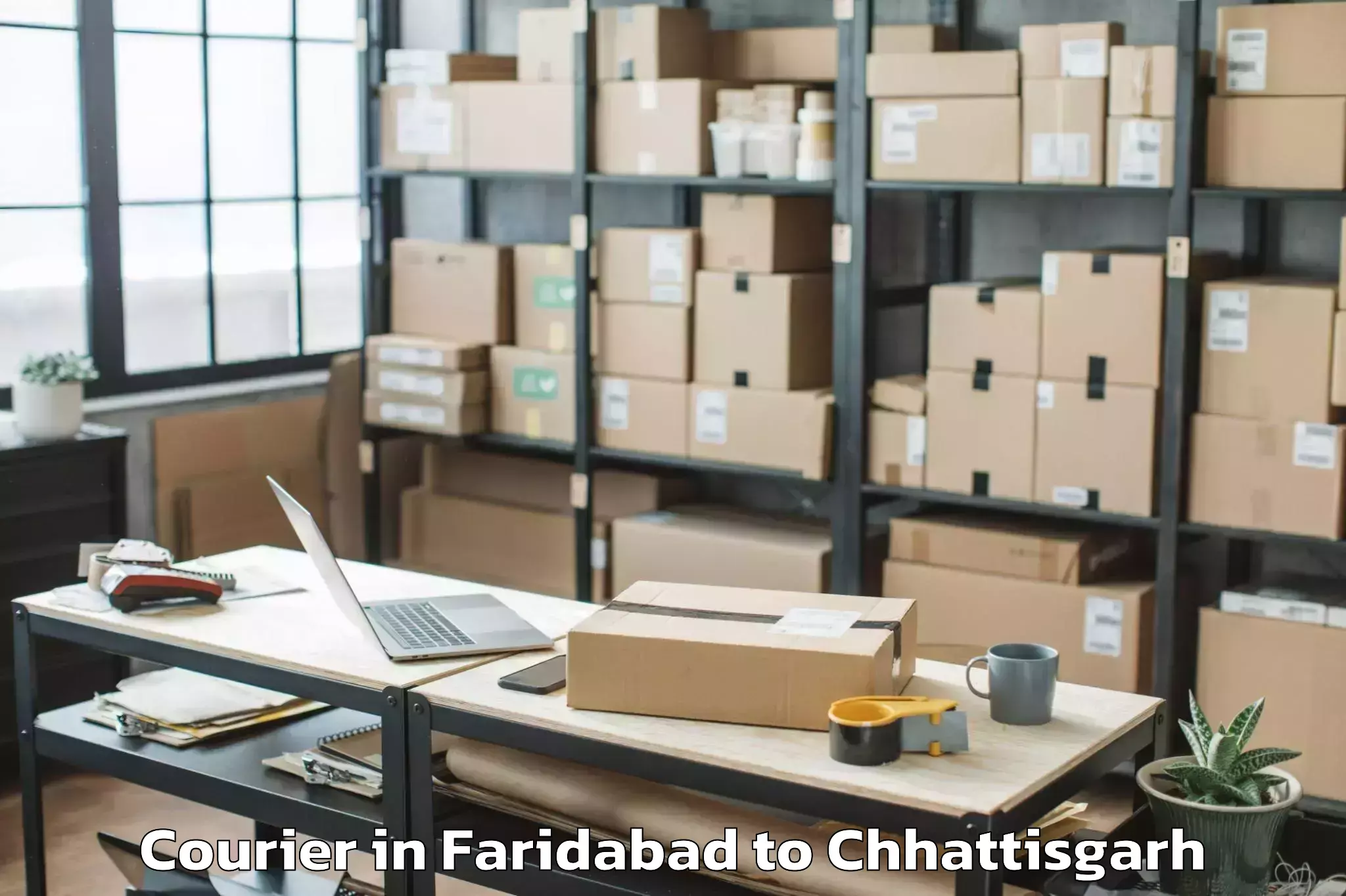 Top Faridabad to Marwahi Courier Available